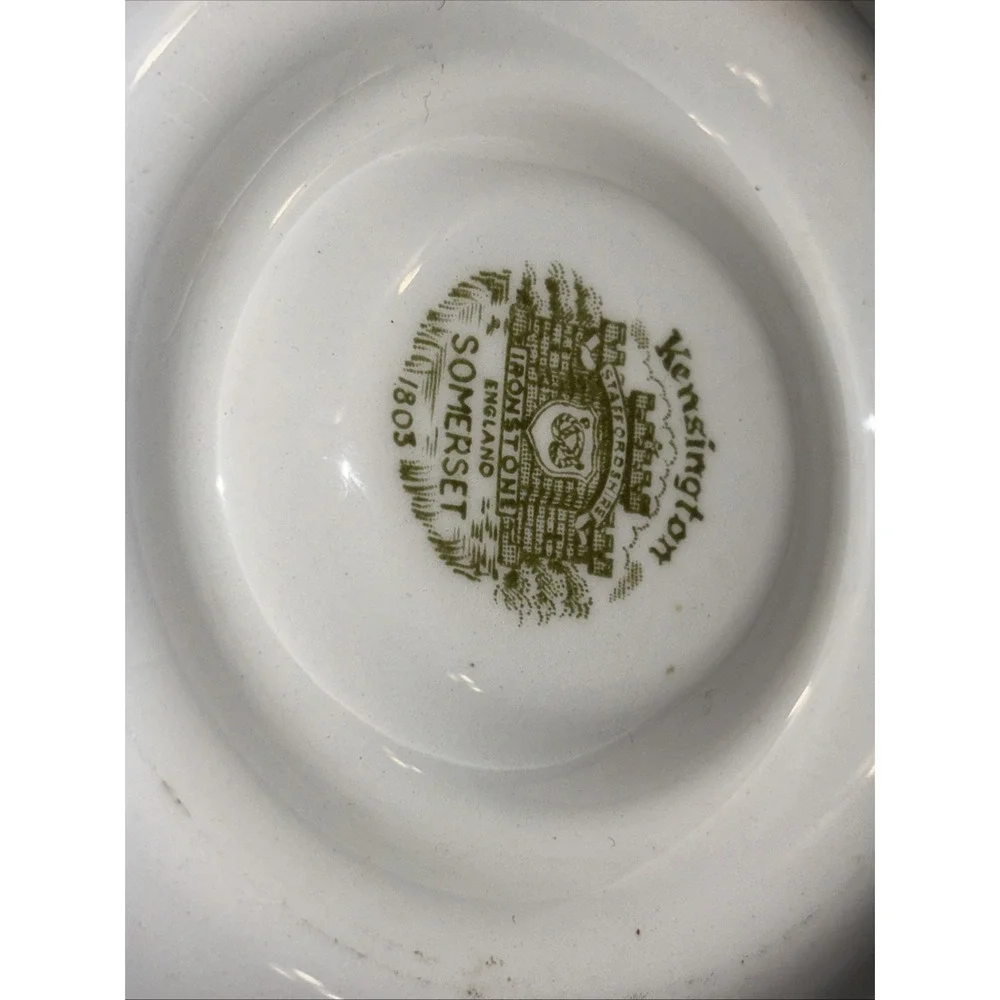 Kensington Staffords Somerset Saucers Green‎ White Fruit Lot of 2